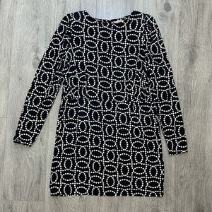 H&M Padded Shoulders Mini Dress US M